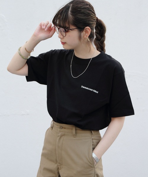 THOUSAND MILE(サウザンドマイル)の「THOUSAND MILE/サウザンドマイル マウンテンロゴTEE MOUNTAIN+ROGO T(Tシャツ/カットソー・メンズ・ホワイト/ブラック・L/M)」の7枚目の写真
