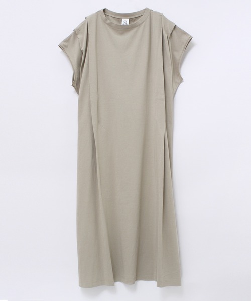 RNA-N（アールエヌエーエヌ）の「M1662 ショルダータックワンピース（ワンピース・レディース・スミクロ/イエロー/ライトカーキ・MEDIUM）」の3枚目の写真