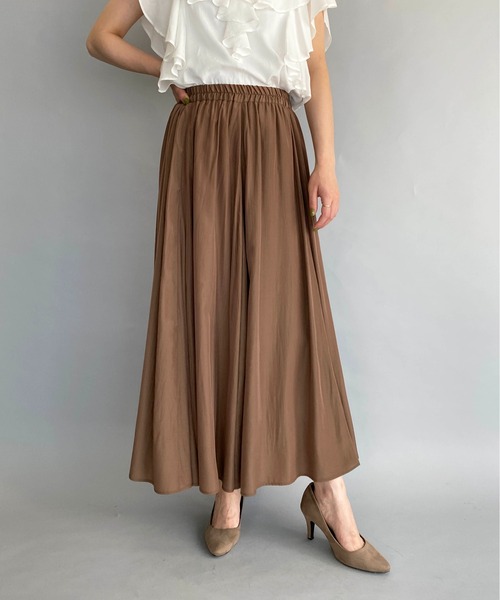 PICCIN(ピッチン)の「マチ入りロングスカート(スカート・レディース・ブラウン/モスグリーン/キャメル・M)」の2枚目の写真