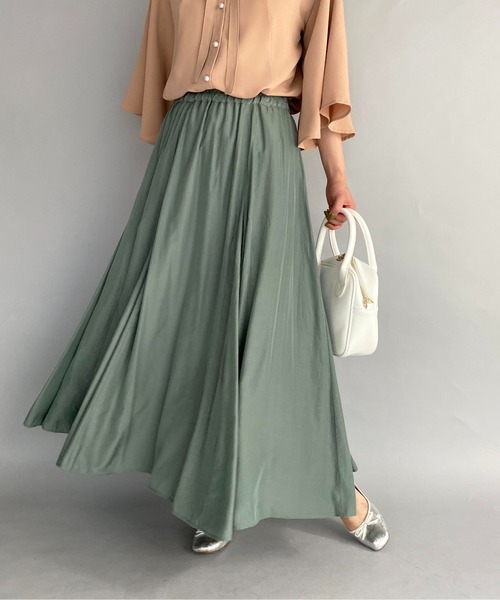 PICCIN(ピッチン)の「マチ入りロングスカート(スカート・レディース・ブラウン/モスグリーン/キャメル・M)」の3枚目の写真