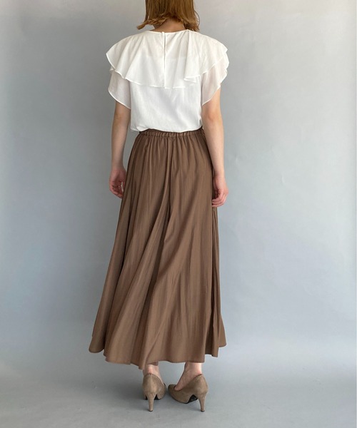 PICCIN(ピッチン)の「マチ入りロングスカート(スカート・レディース・ブラウン/モスグリーン/キャメル・M)」の16枚目の写真