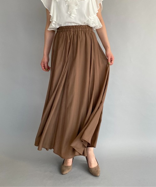 PICCIN(ピッチン)の「マチ入りロングスカート(スカート・レディース・ブラウン/モスグリーン/キャメル・M)」の10枚目の写真