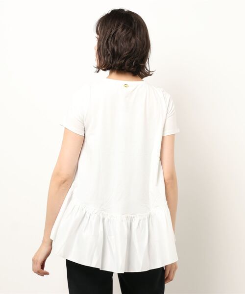 M y u(ミュー)の「フリル半袖Tシャツ【otona MYU】(Tシャツ/カットソー・レディース・スモークピンク/ホワイト/ブラック・FREE)」の20枚目の写真