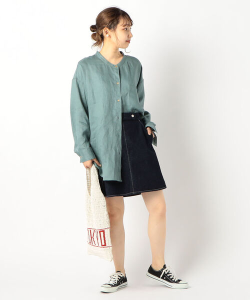 fredy repit（フレディレピ）の「デニムミニスカート（デニムスカート・レディース・ライトブルー/ネイビー・36/38）」の8枚目の写真