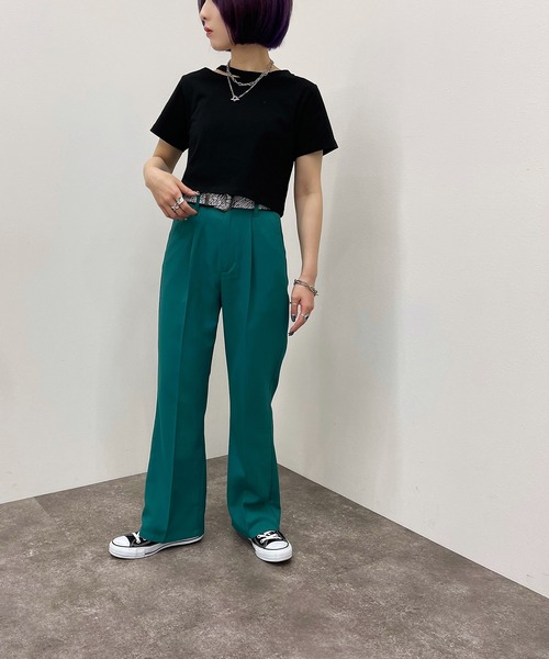 apres jour mignon（アプレジュールミニョン）の「カッティングトップス【ZOZOTOWN限定アイテム】（Tシャツ/カットソー・レディース・オフホワイト/ブラック/パープル・フリー）」の15枚目の写真