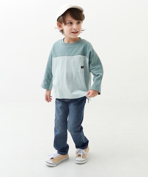 devirock（デビロック）の「楽デニム ストレートパンツ（デニムパンツ・キッズ・ネイビー/サックスブルー/ブルー系その他/ワンウォッシュ・80ｃｍ/90cm/110cm/100cm/120cm/130cm/140cm/150cm/160cm）」の13枚目の写真