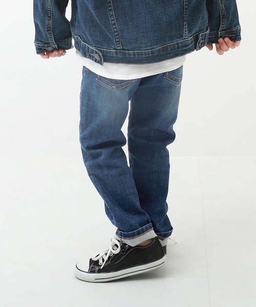 devirock（デビロック）の「楽デニム ストレートパンツ（デニムパンツ・キッズ・ネイビー/サックスブルー/ブルー系その他/ワンウォッシュ・80ｃｍ/90cm/110cm/100cm/120cm/130cm/140cm/150cm/160cm）」の19枚目の写真