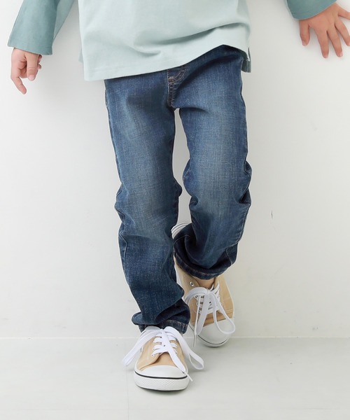 devirock（デビロック）の「楽デニム ストレートパンツ（デニムパンツ・キッズ・ネイビー/サックスブルー/ブルー系その他/ワンウォッシュ・80ｃｍ/90cm/110cm/100cm/120cm/130cm/140cm/150cm/160cm）」の16枚目の写真