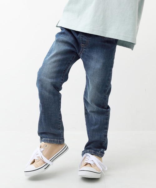 devirock（デビロック）の「楽デニム ストレートパンツ（デニムパンツ・キッズ・ネイビー/サックスブルー/ブルー系その他/ワンウォッシュ・80ｃｍ/90cm/110cm/100cm/120cm/130cm/140cm/150cm/160cm）」の17枚目の写真