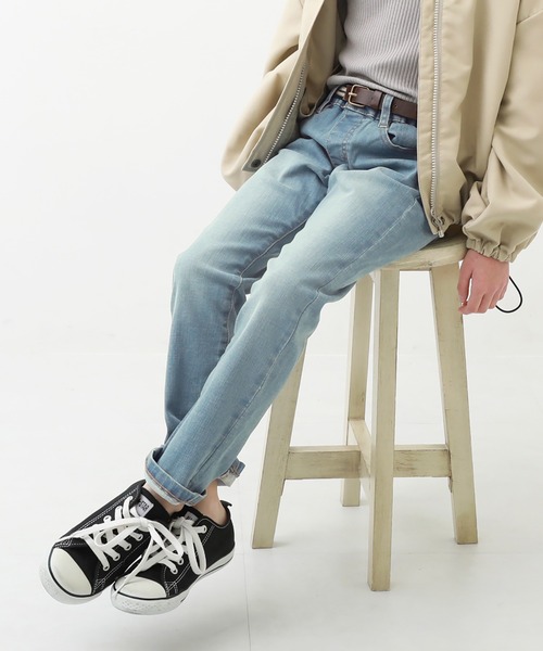 devirock（デビロック）の「楽デニム ストレートパンツ（デニムパンツ・キッズ・ネイビー/サックスブルー/ブルー系その他/ワンウォッシュ・80ｃｍ/90cm/110cm/100cm/120cm/130cm/140cm/150cm/160cm）」の22枚目の写真