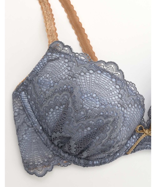une nana cool(ウンナナクール)の「Parasol lace 3/4カップブラジャー(ブラジャー・レディース・ダークグリーン/グレー/ナチュラル/グレイッシュブルー/テラコッタ・B65/B70/C70/D70/B75/C65/C75/D65/D75/E65/E70/E75/F65/F70/F75)」の10枚目の写真