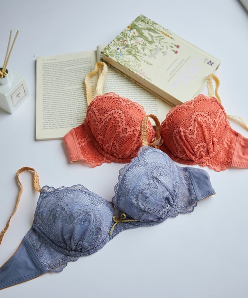 une nana cool(ウンナナクール)の「Parasol lace 3/4カップブラジャー(ブラジャー・レディース・ダークグリーン/グレー/ナチュラル/グレイッシュブルー/テラコッタ・B65/B70/C70/D70/B75/C65/C75/D65/D75/E65/E70/E75/F65/F70/F75)」の15枚目の写真