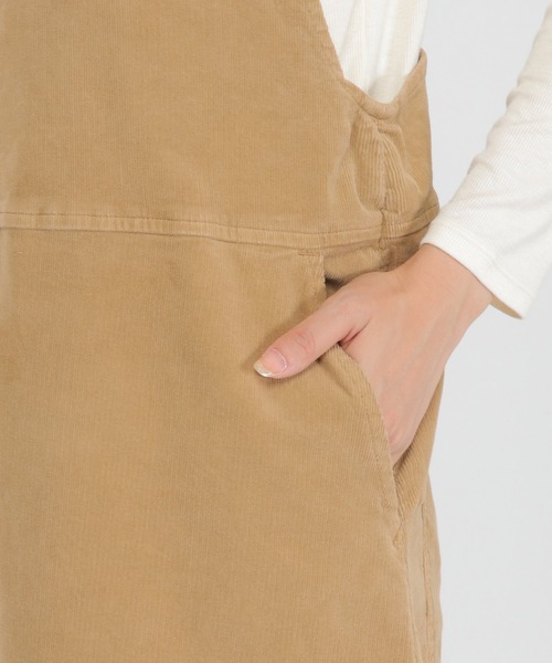 Wrangler（ラングラー）の「Wrangler コーデュロイジャンパースカート（ワンピース・レディース・ベージュ・M）」の6枚目の写真