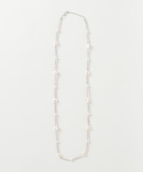 WEGO(ウィゴー)の「WEGO/フラワービーズロングネックレス(ネックレス・レディース・ホワイト/シルバー/グリーン/その他1/その他3/その他2・FREE)」の6枚目の写真