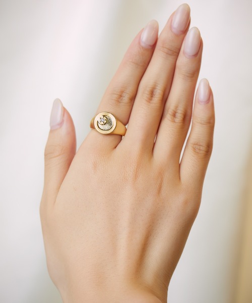 Romansual（ロマンシュアル）の「Romansual/moonストーンリング（リング・レディース・ゴールド・FREE）」の2枚目の写真