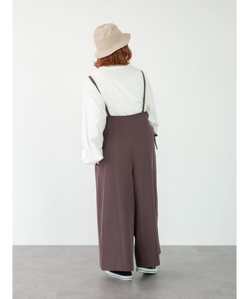 SLURR(スラ―)の「【ラ・ファーファ9月号掲載】<大きいサイズ>サイドレースアップサロペット(サロペット/オーバーオール・レディース・ブラック/チョコ/その他8・L)」の17枚目の写真