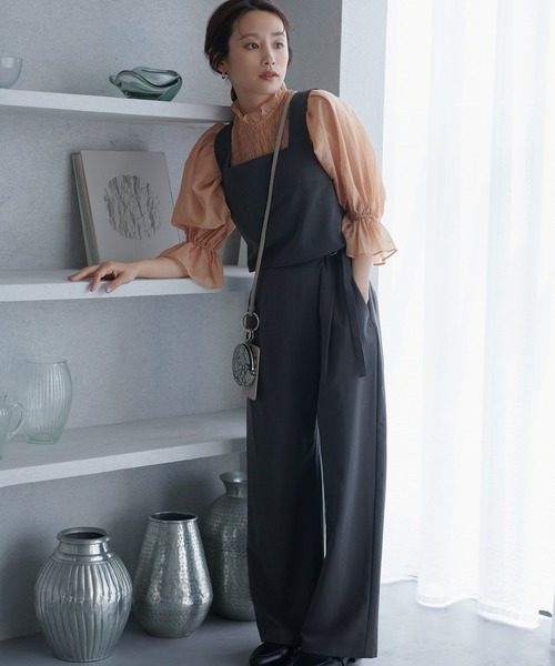 【高橋愛さんコラボ】上品な透け感で透明感をプラス。シアーブラウス