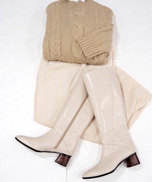 apres（アプレ）の「ルーズロングブーツ　-8650367（ブーツ・レディース・ブラック/オフホワイト/ライトブラウン/ワイン・22.5cm/23.5cm/24.5cm/23.0cm/24.0cm）」の8枚目の写真