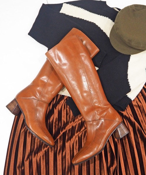 apres（アプレ）の「ルーズロングブーツ　-8650367（ブーツ・レディース・ブラック/オフホワイト/ライトブラウン/ワイン・22.5cm/23.5cm/24.5cm/23.0cm/24.0cm）」の15枚目の写真