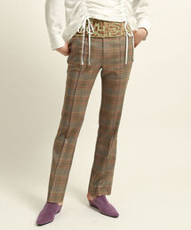 Ray BEAMS | Ray BEAMS / チェック ストレッチ フレア パンツ(その他パンツ)