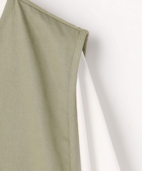 179/WG（イチナナキュウダブルジー）の「フィッシャーマンベストブラウスセット（アンサンブル・レディース・チャコールグレー/グリーン・MEDIUM）」の13枚目の写真