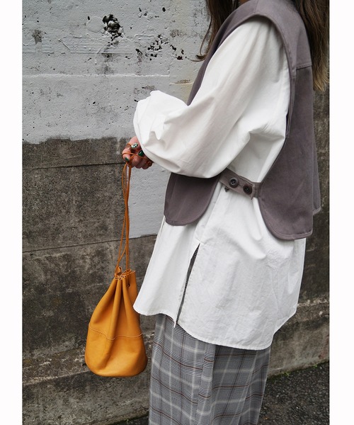 179/WG（イチナナキュウダブルジー）の「フィッシャーマンベストブラウスセット（アンサンブル・レディース・チャコールグレー/グリーン・MEDIUM）」の22枚目の写真