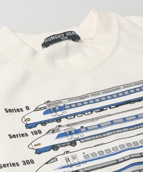 familiar 新幹線プリント Tシャツ こどもTシャツ ブルーグレー（新幹線