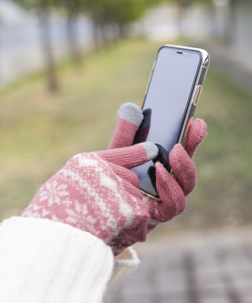 SESTO(セスト)の「gu21aw/裏起毛スマホタッチ手袋(手袋・レディース・グレー/ピンク/ホワイト/ブラック/ネイビー・FREE)」の12枚目の写真