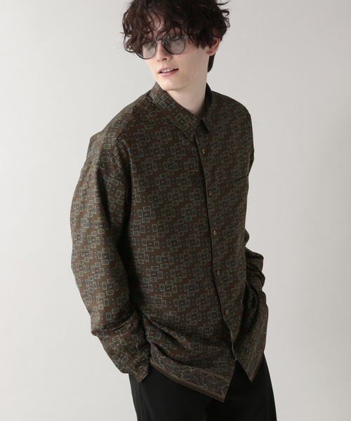 RAGEBLUE(レイジブルー)の「ラグイージー/総柄シャツ/959750(シャツ/ブラウス・メンズ・ブラウン/ネイビー・MEDIUM/LARGE)」の6枚目の写真