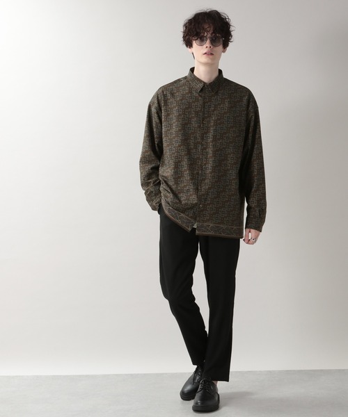 RAGEBLUE(レイジブルー)の「ラグイージー/総柄シャツ/959750(シャツ/ブラウス・メンズ・ブラウン/ネイビー・MEDIUM/LARGE)」の3枚目の写真