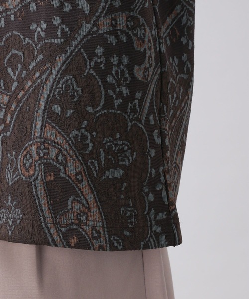 RAGEBLUE(レイジブルー)の「ペイズリー柄/ジャガードTシャツ/957483(Tシャツ/カットソー・メンズ・ブラック/ダークブラウン・MEDIUM/LARGE)」の14枚目の写真