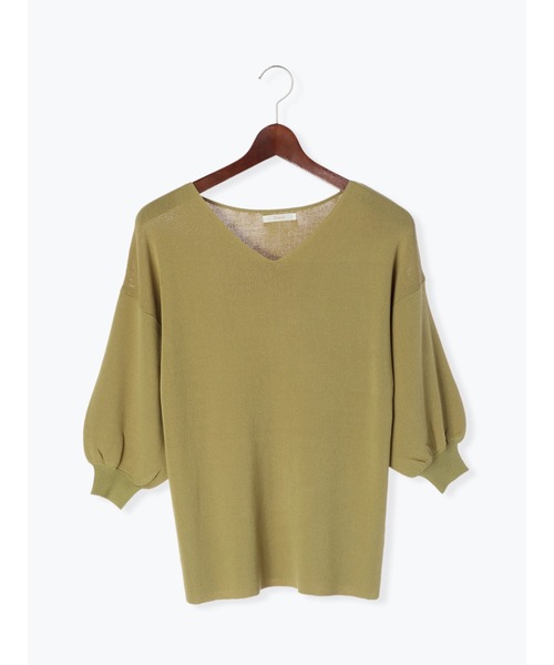 Te chichi(テチチ)の「ボリュームスリーブニットプルオーバー(ニット/セーター・レディース・オフホワイト/グリーン/ネイビー・フリ-)」の15枚目の写真