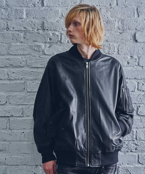 MSML（エムエスエムエル）の「OVERSIZED LEATHER MA-1 JACKET 