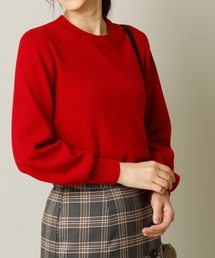 a.v.v | 【洗濯機で洗える】クルーネックパフスリーブニット(ニット/セーター)