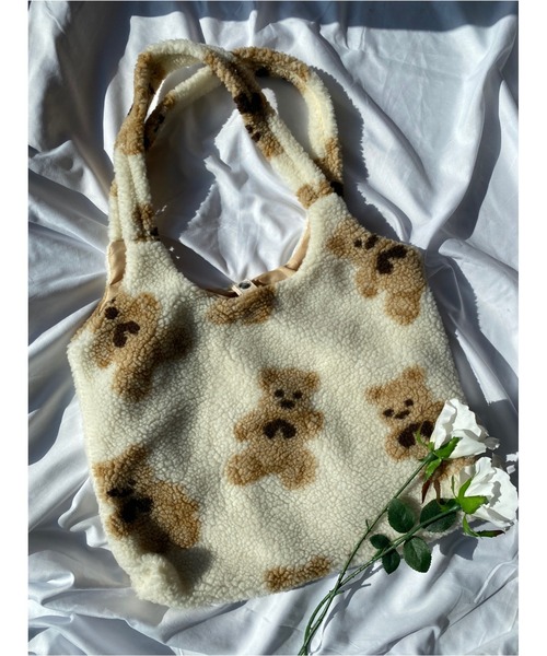 WC（ダブル シー）の「クマボアトート（トートバッグ・レディース・ブラック/ブラウン/アイボリー・FREE）」の2枚目の写真