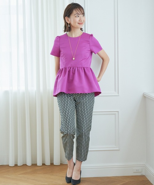 ANAYI（アナイ）の「ライトグログランペプラム ブラウス（シャツ 