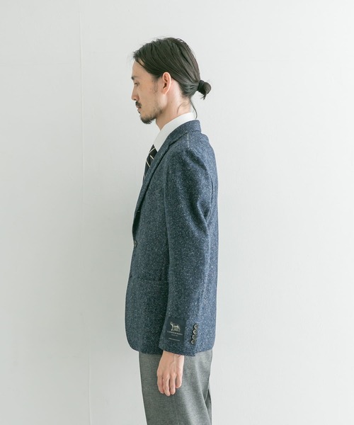 URBAN RESEARCH（アーバンリサーチ）の「URBAN RESEARCH Tailor　ROMAニットヘリンボーンジャケット（スーツジャケット・メンズ・ブルー/ブラック・42/48/46/50/44）」の5枚目の写真