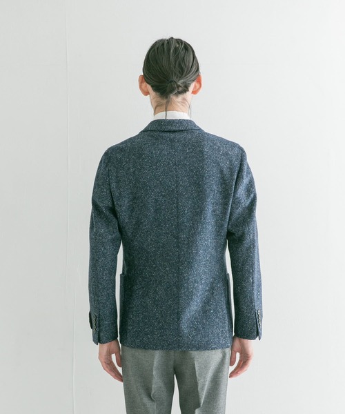 URBAN RESEARCH（アーバンリサーチ）の「URBAN RESEARCH Tailor　ROMAニットヘリンボーンジャケット（スーツジャケット・メンズ・ブルー/ブラック・42/48/46/50/44）」の11枚目の写真