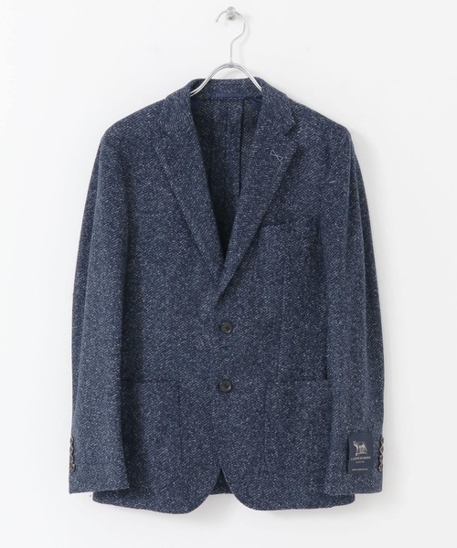 URBAN RESEARCH（アーバンリサーチ）の「URBAN RESEARCH Tailor　ROMAニットヘリンボーンジャケット（スーツジャケット・メンズ・ブルー/ブラック・42/48/46/50/44）」の3枚目の写真