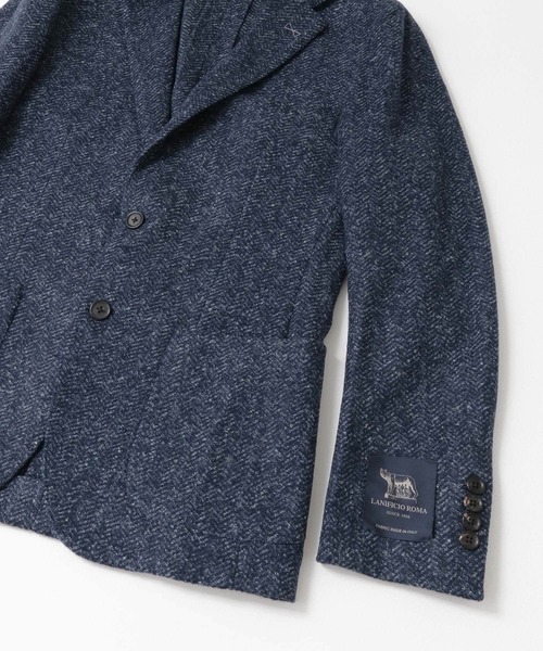 URBAN RESEARCH（アーバンリサーチ）の「URBAN RESEARCH Tailor　ROMAニットヘリンボーンジャケット（スーツジャケット・メンズ・ブルー/ブラック・42/48/46/50/44）」の4枚目の写真