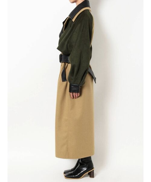 EVRIS(エヴリス)の「ドッキングロングコート(トレンチコート・レディース・ブラック/ベージュ・FREE)」の5枚目の写真