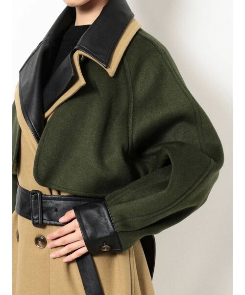 EVRIS(エヴリス)の「ドッキングロングコート(トレンチコート・レディース・ブラック/ベージュ・FREE)」の13枚目の写真