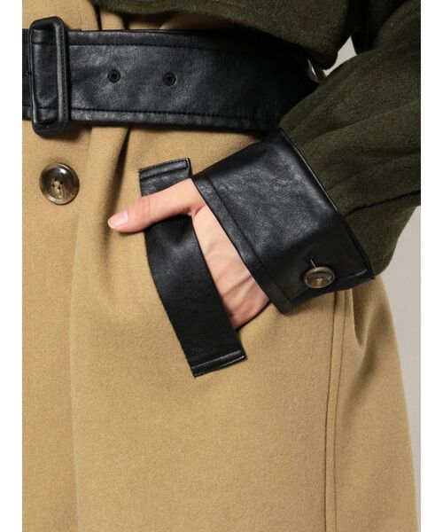 EVRIS(エヴリス)の「ドッキングロングコート(トレンチコート・レディース・ブラック/ベージュ・FREE)」の16枚目の写真