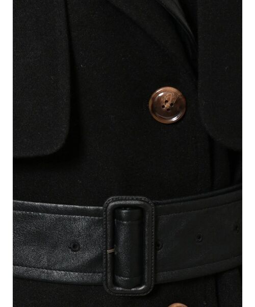 EVRIS(エヴリス)の「ドッキングロングコート(トレンチコート・レディース・ブラック/ベージュ・FREE)」の6枚目の写真