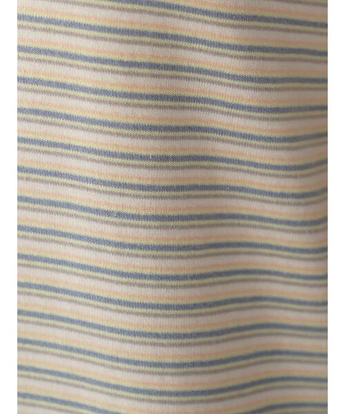 AMERICAN HOLIC（アメリカンホリック）の「マルチボーダーカットクルーネックカットプルオーバー（Tシャツ/カットソー・レディース・ブルー/カーキ・M/L）」の21枚目の写真