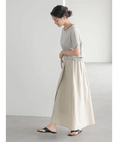 AMERICAN HOLIC（アメリカンホリック）の「マルチボーダーカットクルーネックカットプルオーバー（Tシャツ/カットソー・レディース・ブルー/カーキ・M/L）」の16枚目の写真