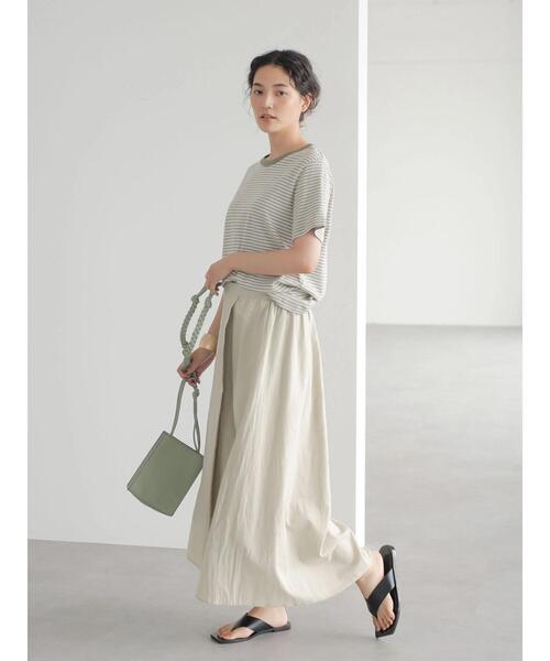 AMERICAN HOLIC（アメリカンホリック）の「マルチボーダーカットクルーネックカットプルオーバー（Tシャツ/カットソー・レディース・ブルー/カーキ・M/L）」の15枚目の写真