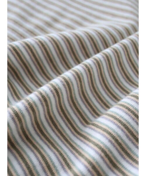 AMERICAN HOLIC（アメリカンホリック）の「マルチボーダーカットクルーネックカットプルオーバー（Tシャツ/カットソー・レディース・ブルー/カーキ・M/L）」の13枚目の写真