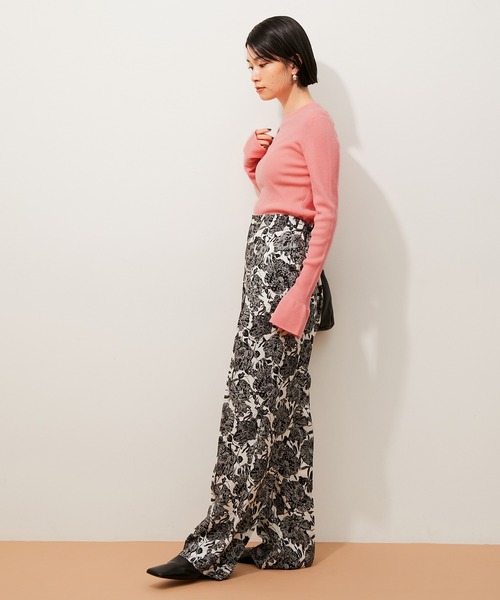 ADAM ET ROPE'（アダムエロペ）の「アンチピリングリブクルーネック（ニット/セーター・レディース・ブラック/サックスブルー/ピンク/キナリ・FREE）」の19枚目の写真