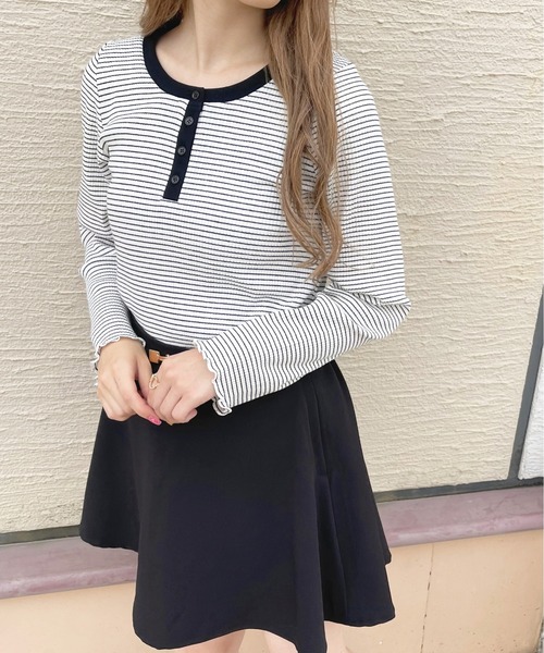apres jour(アプレジュール)の「ヘンリーリブボーダーT【ZOZOTOWN限定アイテム】(Tシャツ/カットソー・レディース・ブラック/イエロー・X-LARGE/フリー)」の18枚目の写真